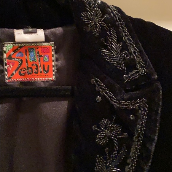 Beaded Velvet Jacket - Picture 3 of 6